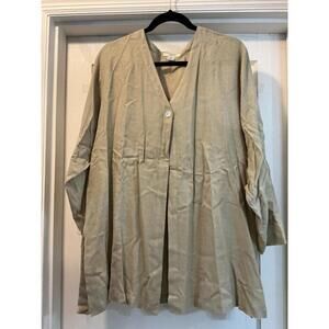 I magnin 100% silk overshirt M EUC